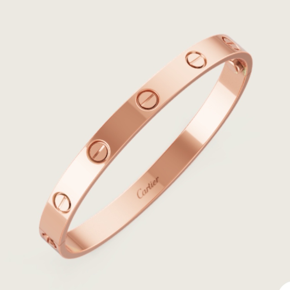 Cartier rose gold LOVE bracelet size 17